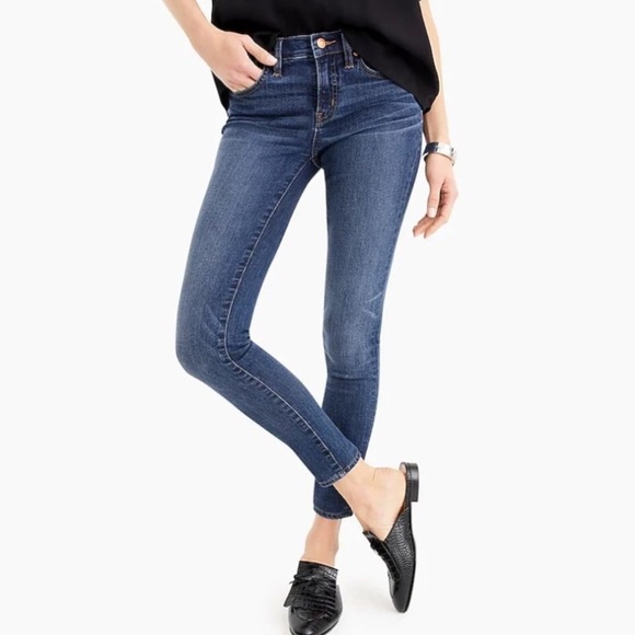 J CREW Distressed Toothpick Ankle SKinny Distressed Denim Jeans Size 27 - Picture 4 of 13